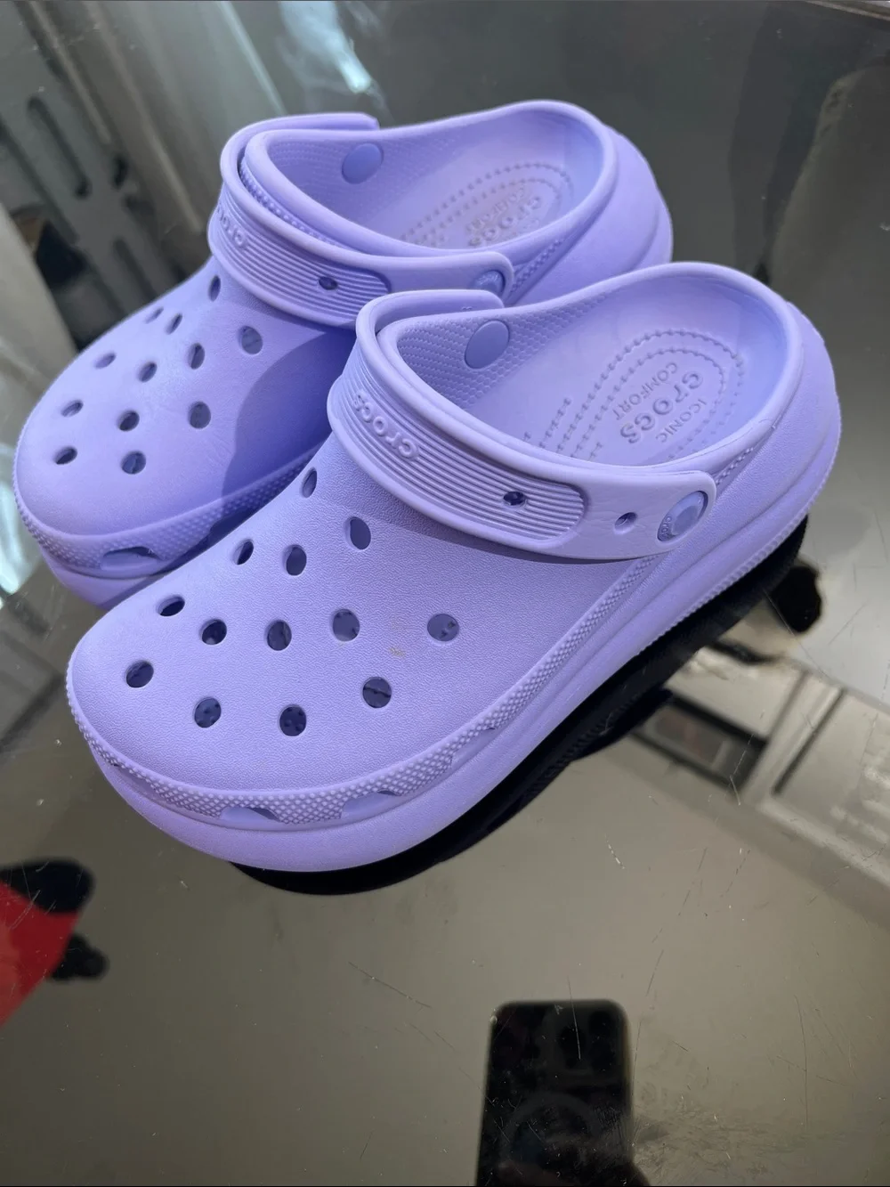 CROCS WOMEN Lavender Platform Clog Sandals